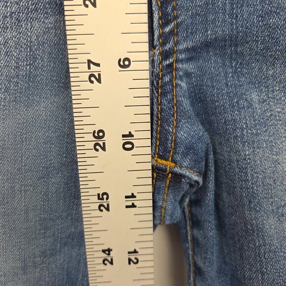 Kut From The Kloth High-Rise Skinny Jeans Frayed Hem Medium Wash Size 6 - Picture 9 of 12
